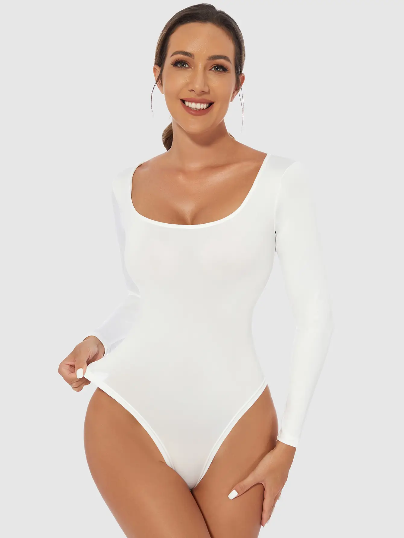 Black Slim Fit Women's T-Shirt Jumpsuit Set — feature 14