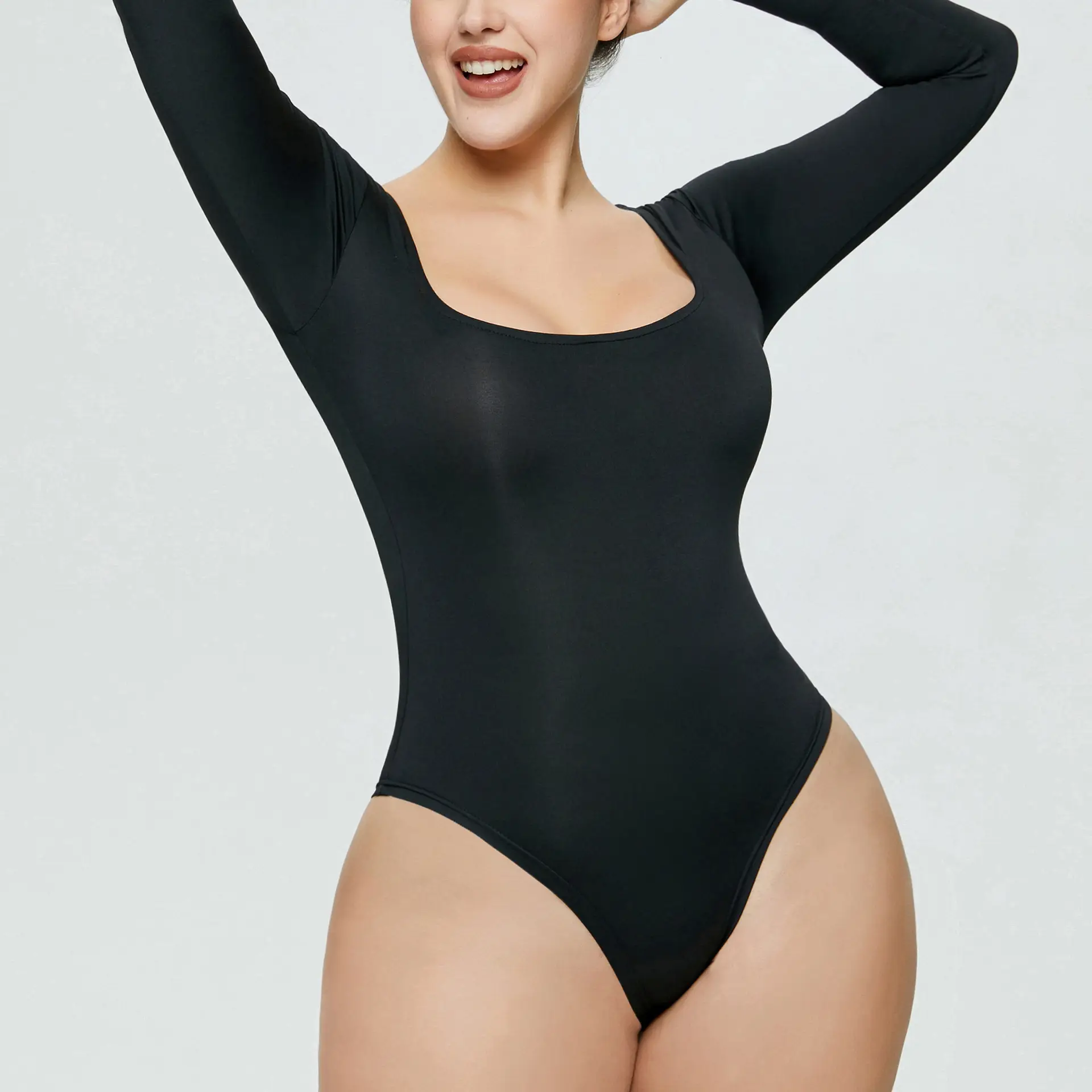 Black Slim Fit Women's T-Shirt Jumpsuit Set — feature 24