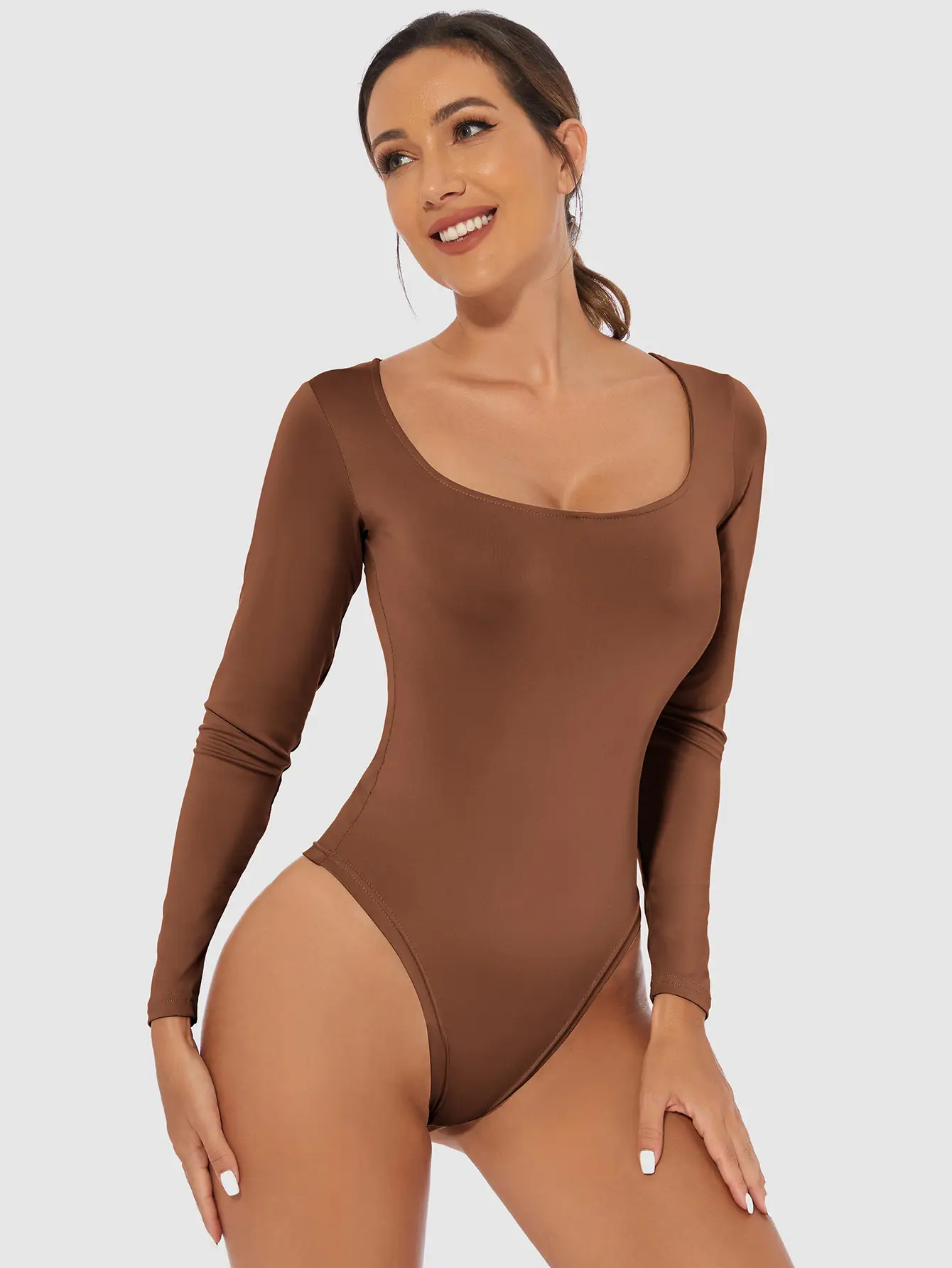 Black Slim Fit Women's T-Shirt Jumpsuit Set — feature 8