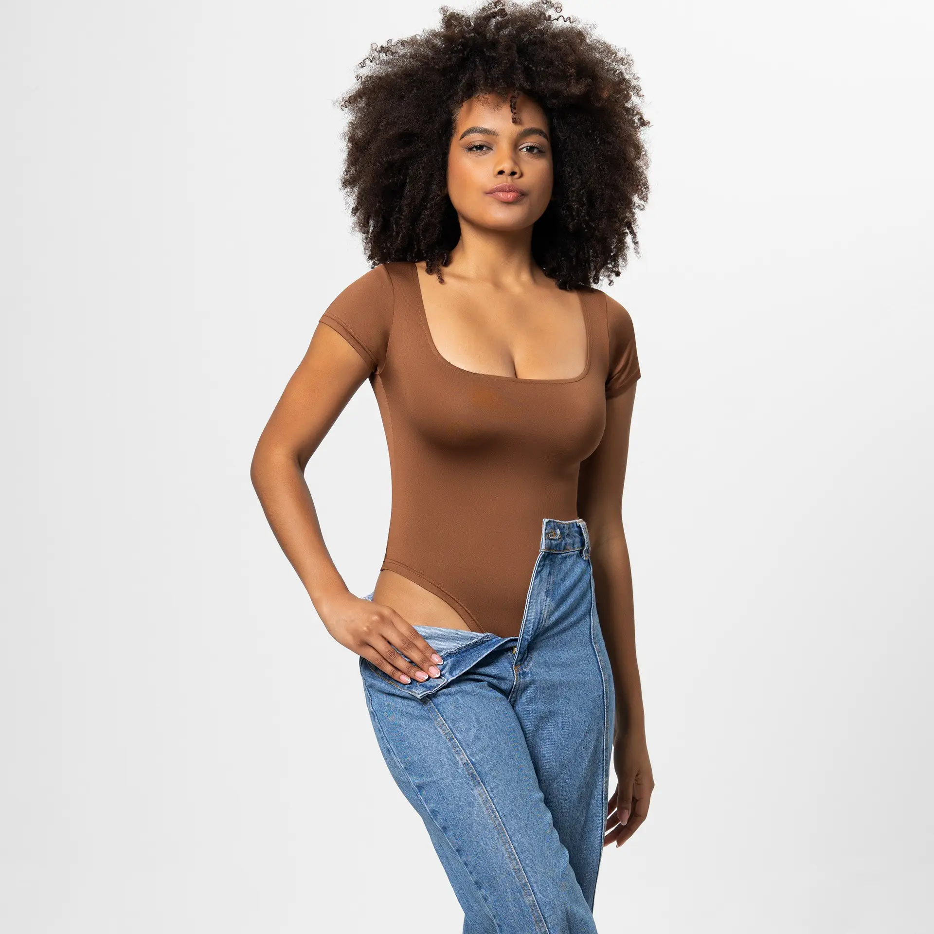 Black Slim Fit Women's T-Shirt Jumpsuit Set - Image 11
