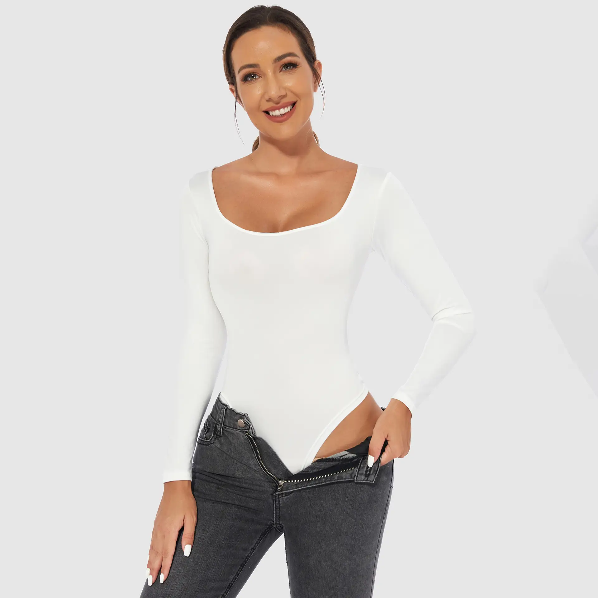 Black Slim Fit Women's T-Shirt Jumpsuit Set - Image 2
