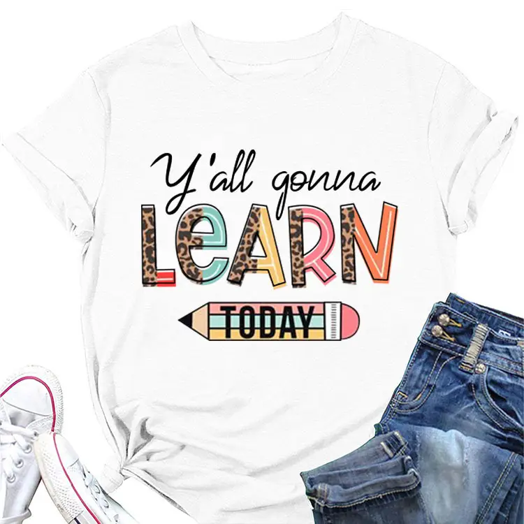 Women's Yellow Learn Today Graphic T-Shirt - Image 29