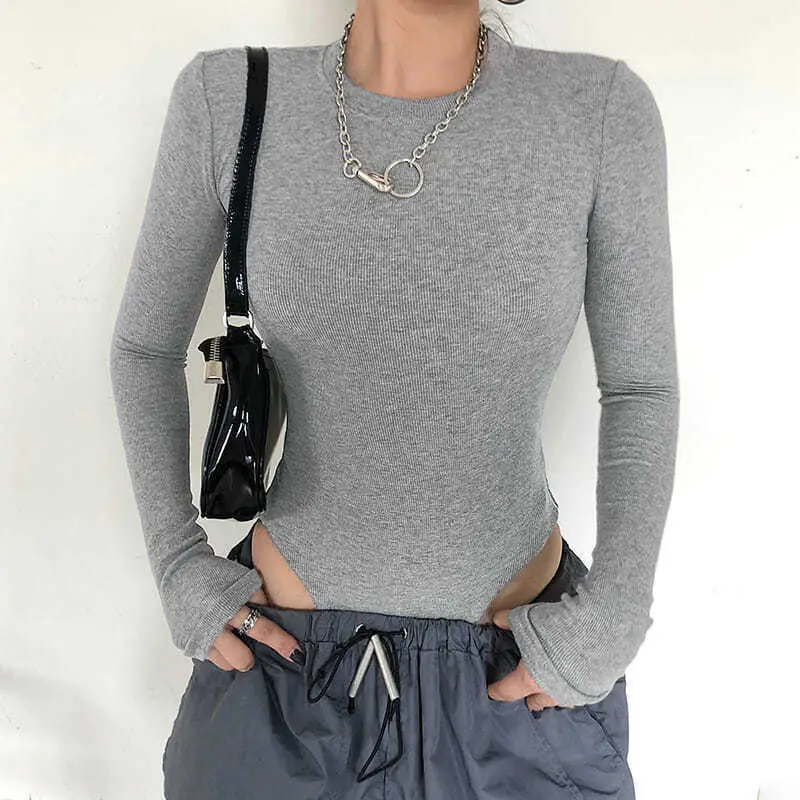 Women's White Ribbed Jersey Top with Gold Chain Bag - Image 3