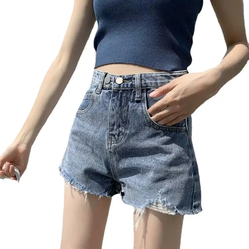 Vintage High-Waisted Ripped Shorts for Women 2022 - Image 18
