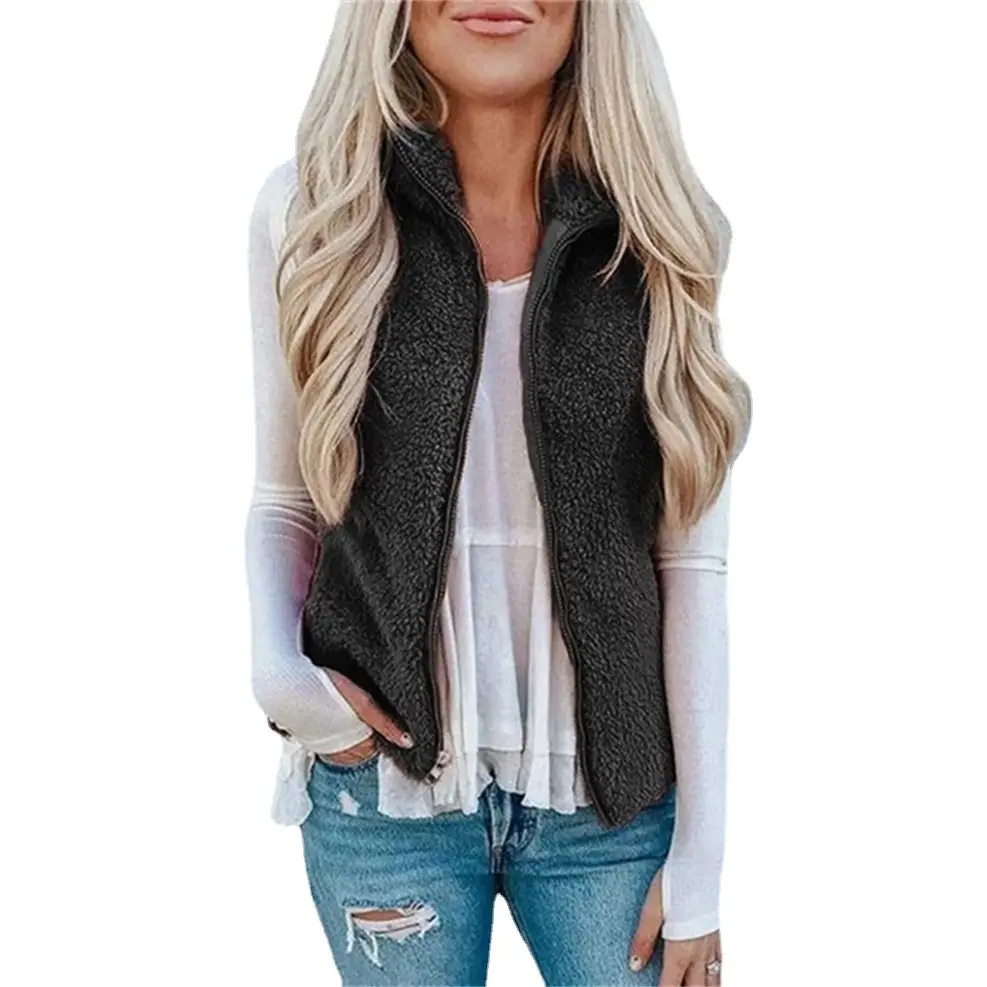 Women's Plush Crossbody Jacket Red 2022 - Image 11