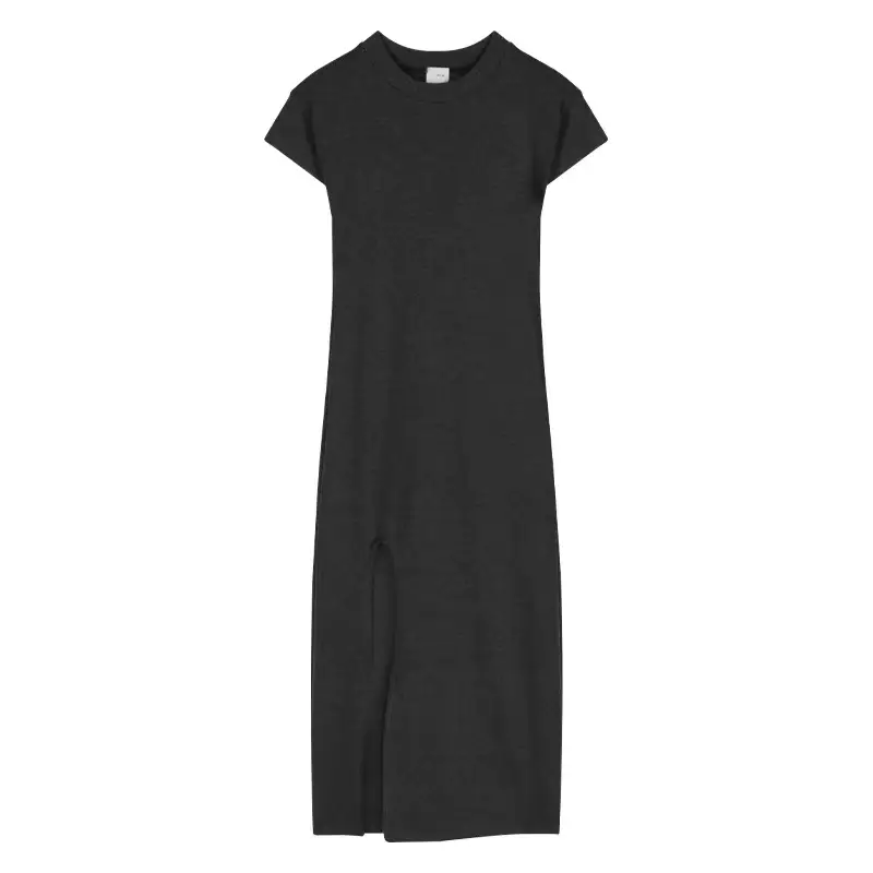 Women Black Split Knee-length Dress Summer 2025 - Image 7