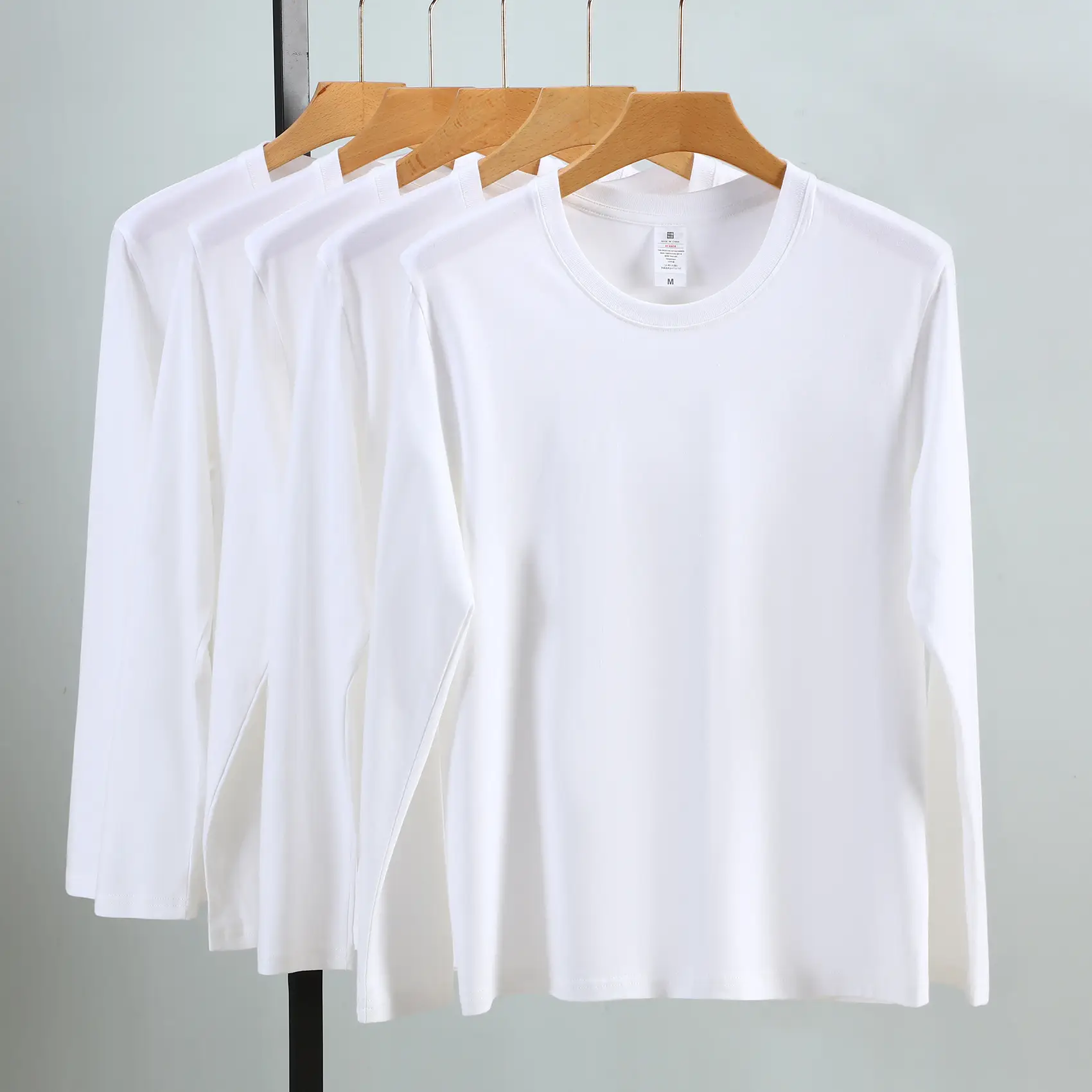 Men's 28g Cotton Long Sleeve T-Shirt Blue - Image 33