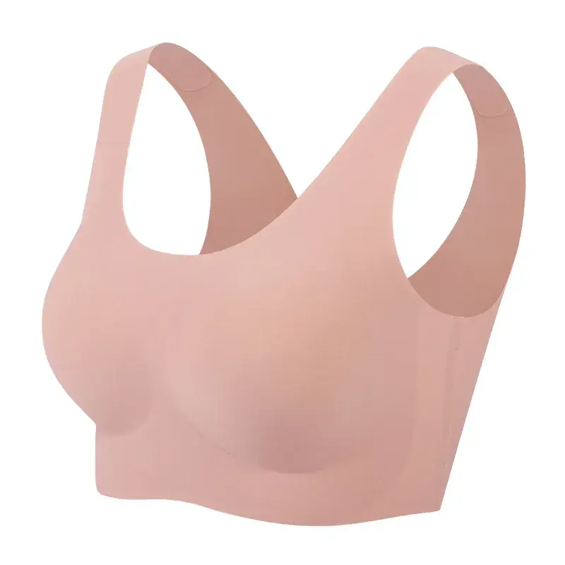 Women's Pink No-Size Elastic Back Bra Summer Wear - Image 4
