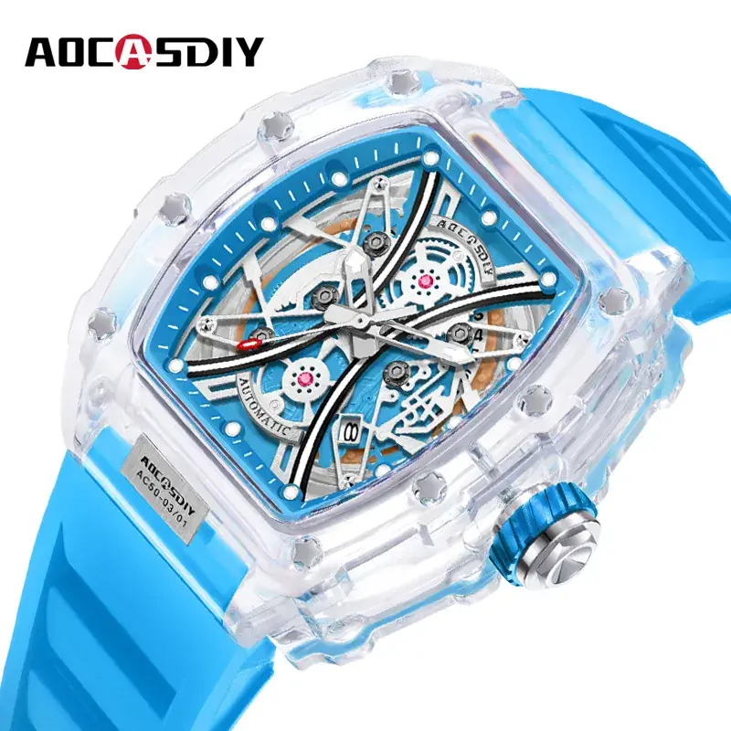 Men's Transparent Quartz Watch with Luminous Dial - Image 7