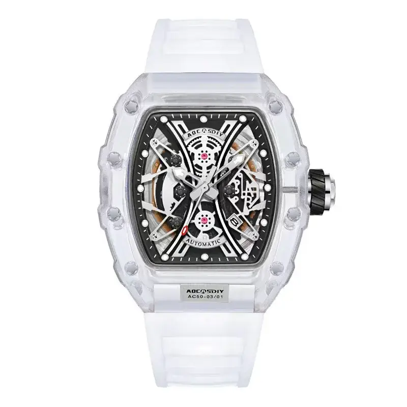 Men's Transparent Quartz Watch with Luminous Dial - Image 10