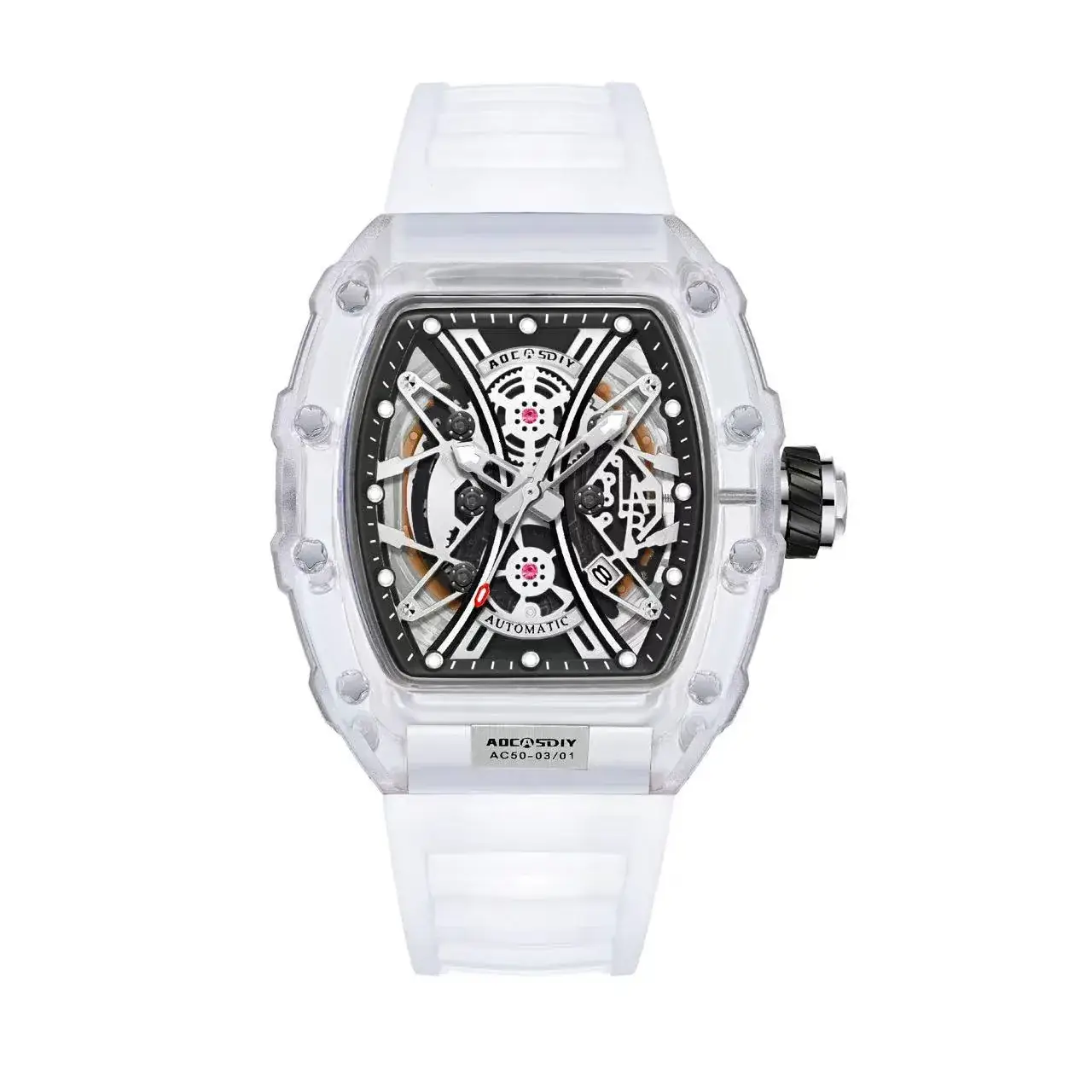 Men's Transparent Quartz Watch with Luminous Dial - Image 6