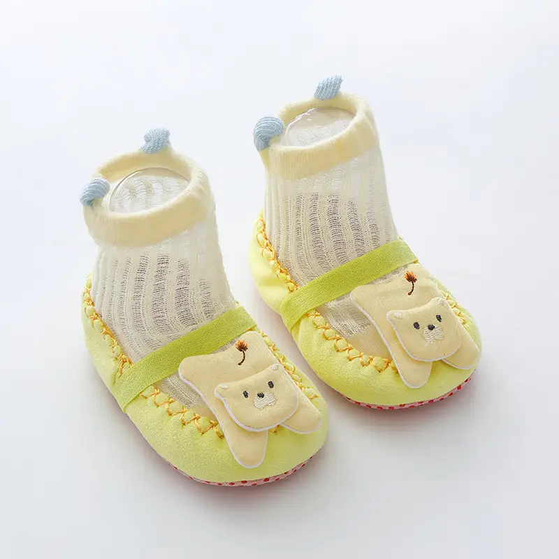 Baby Cartoon Socks Mint Green Non-Slip Indoor