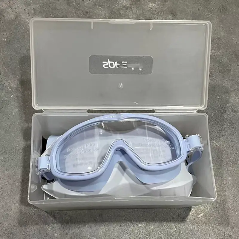 High-Definition Swimming Goggles with Large Frame for Boys and Girls with Earplugs Waterproof and Anti-Fog Casual Swimming Goggles — feature 5