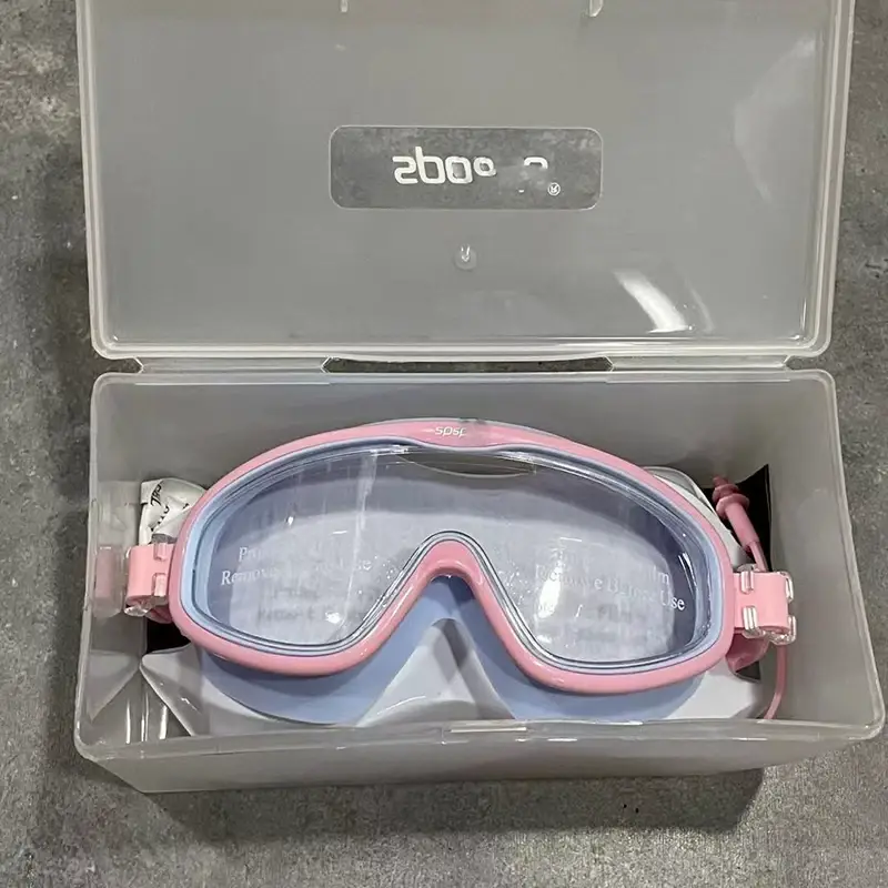 High-Definition Swimming Goggles with Large Frame for Boys and Girls with Earplugs Waterproof and Anti-Fog Casual Swimming Goggles — feature 7