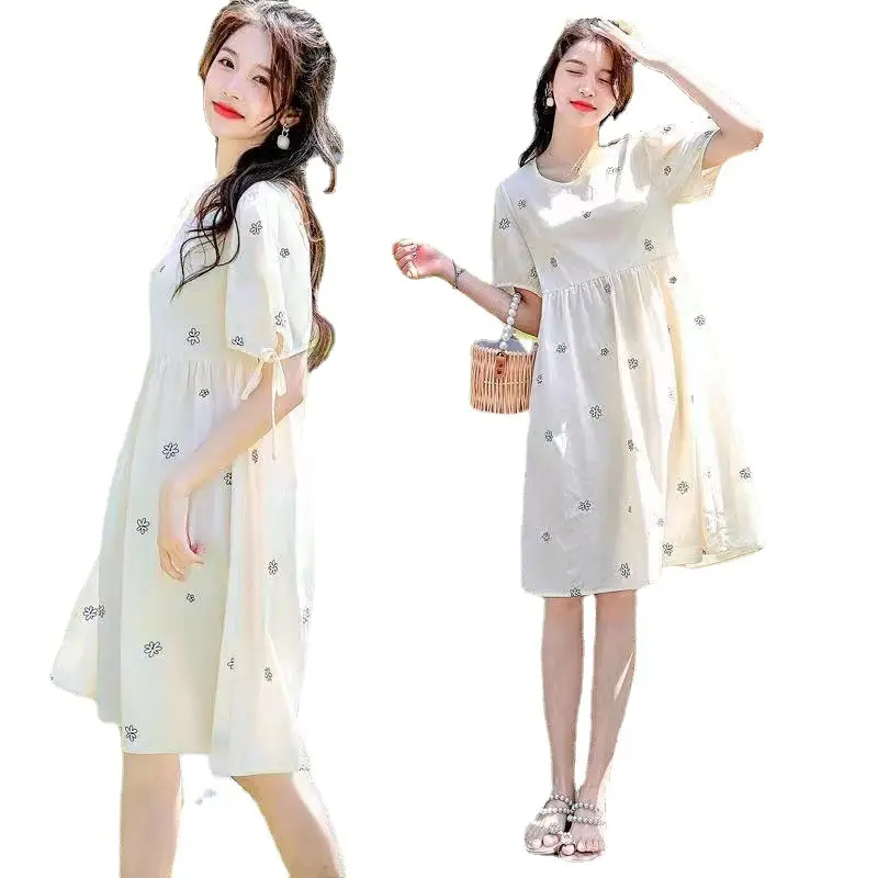 Pregnant Women Printed Summer Dress 2022 Top Grade Maternity - Image 6