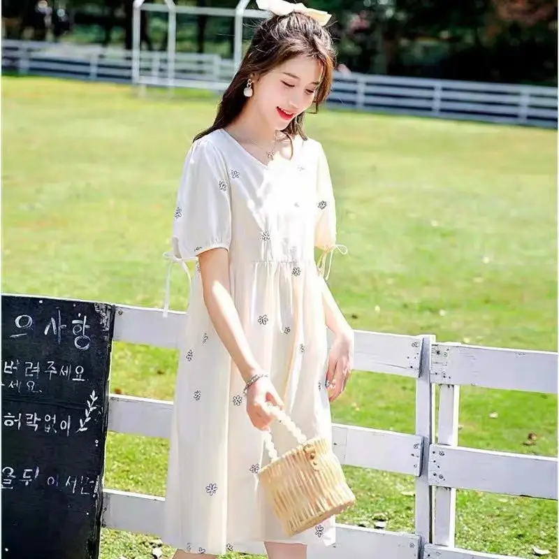 Pregnant Women Printed Summer Dress 2022 Top Grade Maternity — feature 9