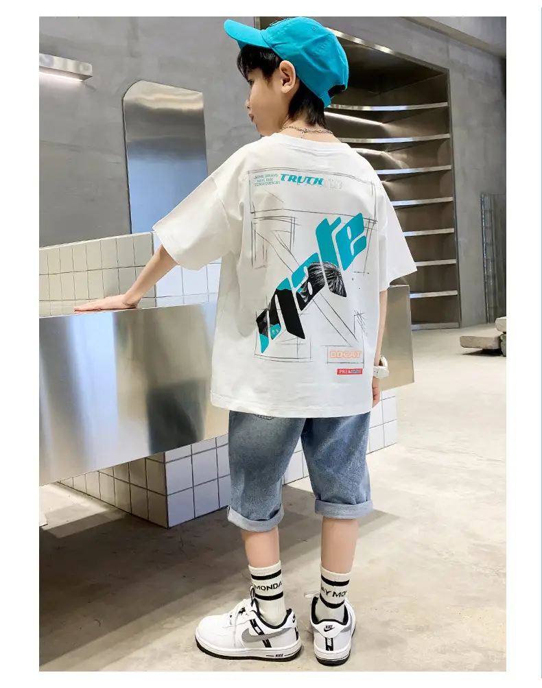 Blue Cotton T-Shirt for Boys Girls Summer Wear — feature 20