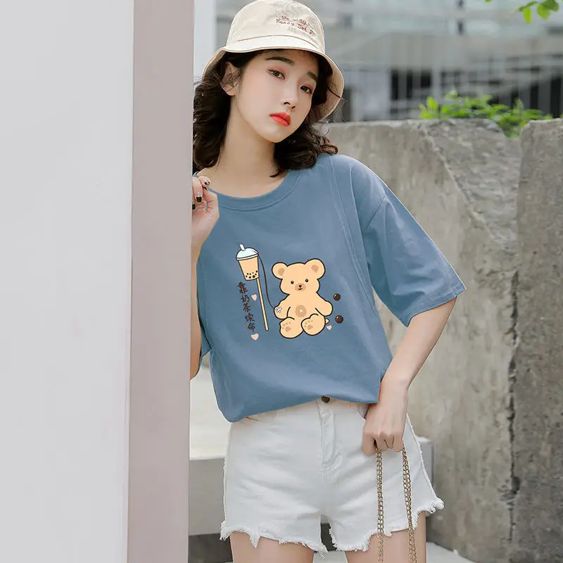 Summer Breastfeeding Outerwear Anti-Running Loose Half Sleeve Women — feature 9