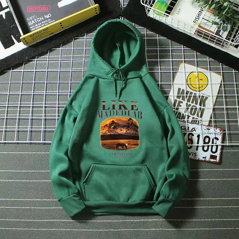 Women Black Fleece Hoodie Like Madeduab Graphic