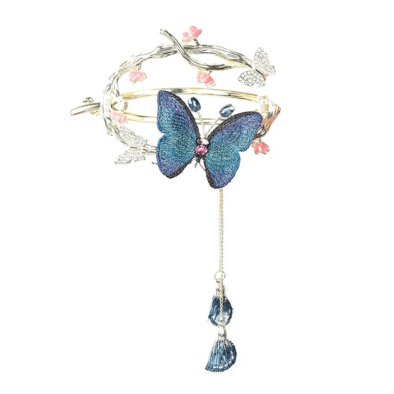 Embroidered Butterfly Hairpin for Women