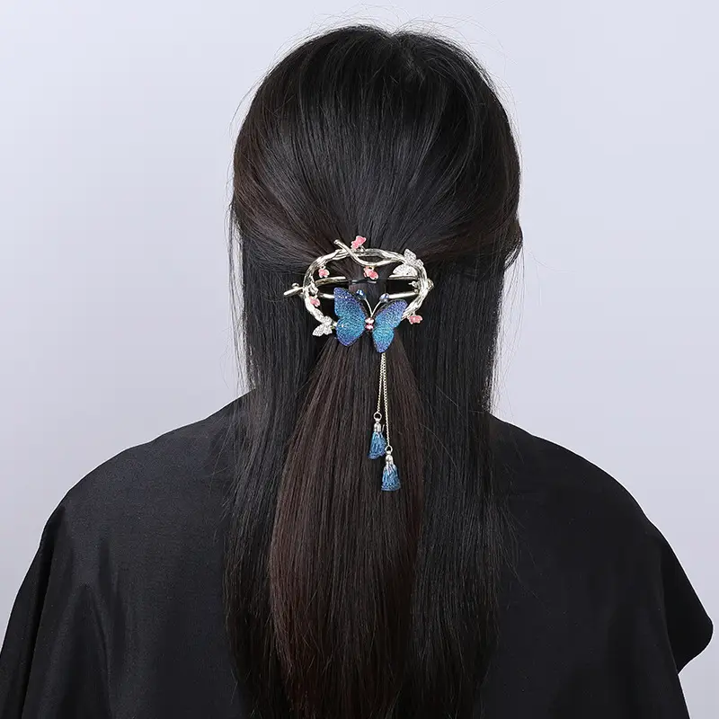 Embroidered Butterfly Hairpin for Women — feature 1