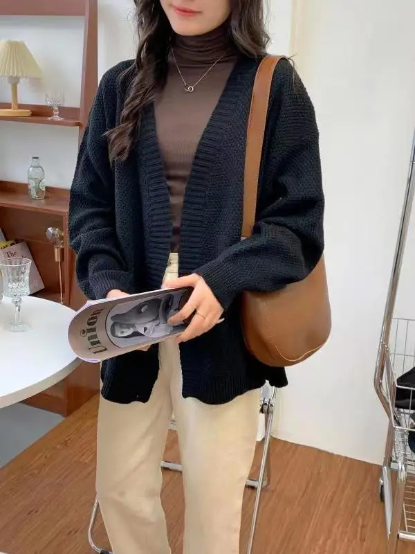Maoning French Knitted Cardigan Women's Sweater — feature 12