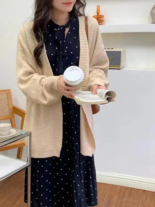 Maoning French Knitted Cardigan Women's Sweater — feature 9