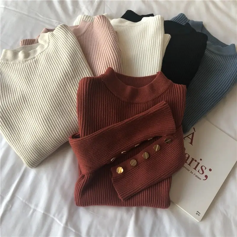 New Korean Style Slim Fit Turtleneck Sweater — feature 2