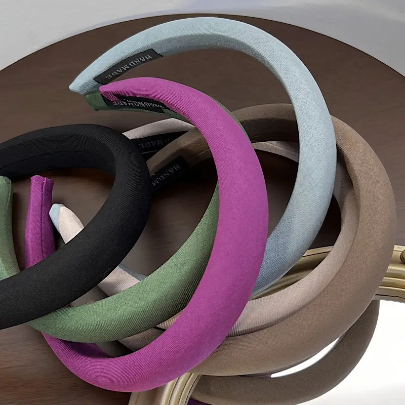 Purple French Style Headband with Wide Edge - Image 6
