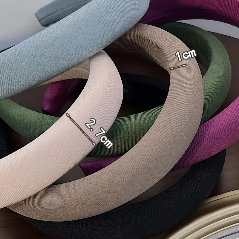 Purple French Style Headband with Wide Edge — feature 1