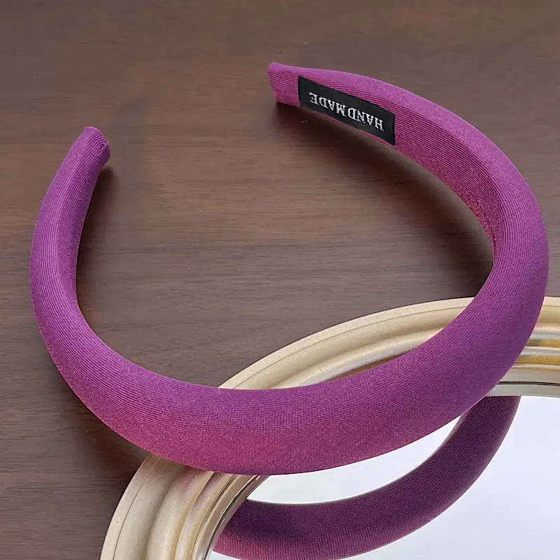 Purple French Style Headband with Wide Edge — feature 10