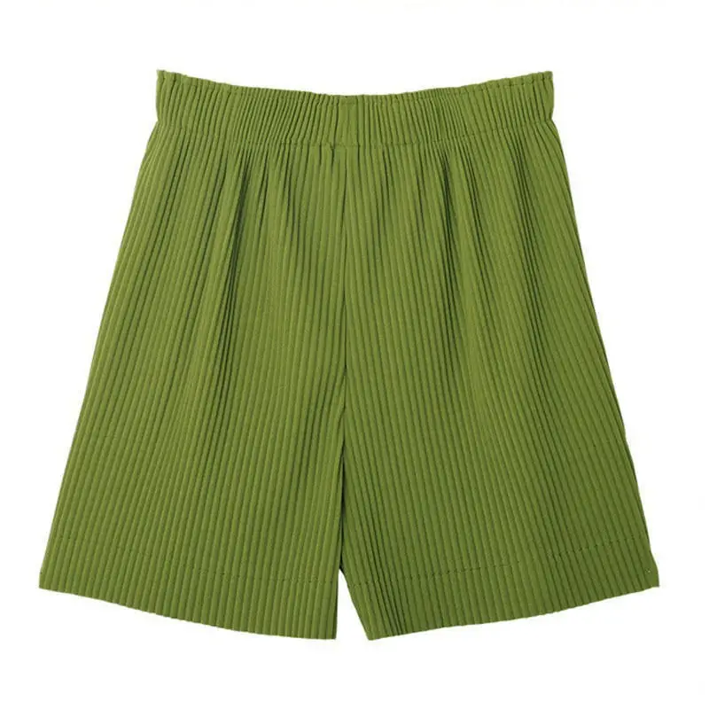 Women 3 Beige Wide Leg Shorts Mid Length Slimming - Image 12