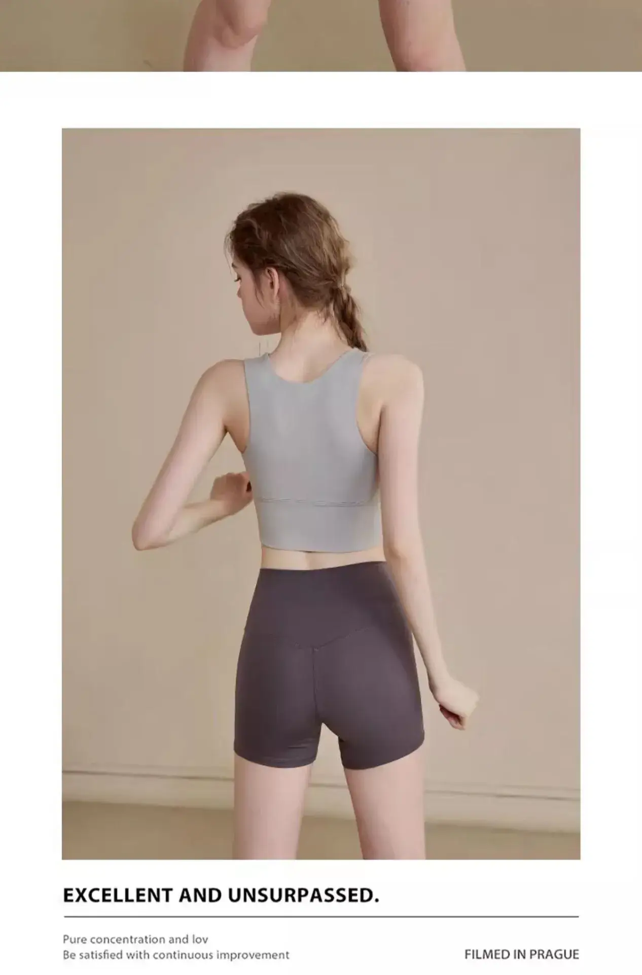 Women's Grey High Waist Sports Bra Pants Set — feature 13
