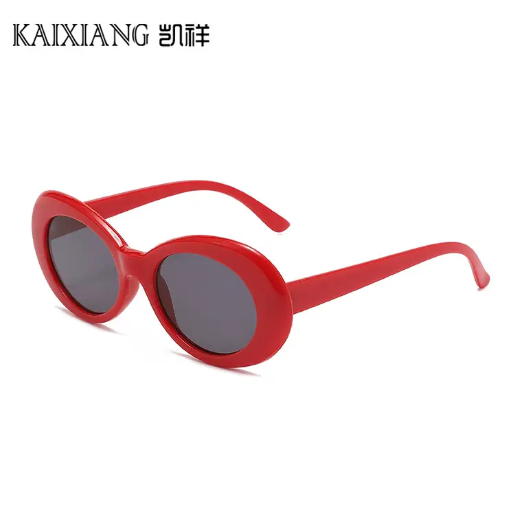 Red Oval Sunglasses for Men Women Fashion Travel - Image 12