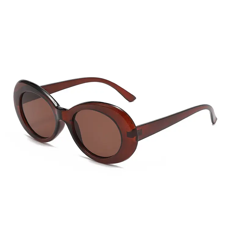 Red Oval Sunglasses for Men Women Fashion Travel - Image 3