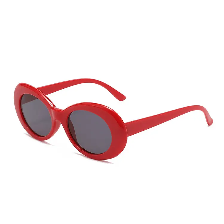 Red Oval Sunglasses for Men Women Fashion Travel - Image 7