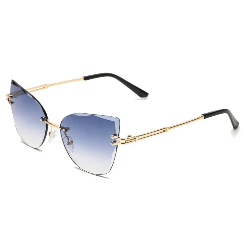 Cat Eye Gradient Sunglasses Gold Frame Europe US - Image 11