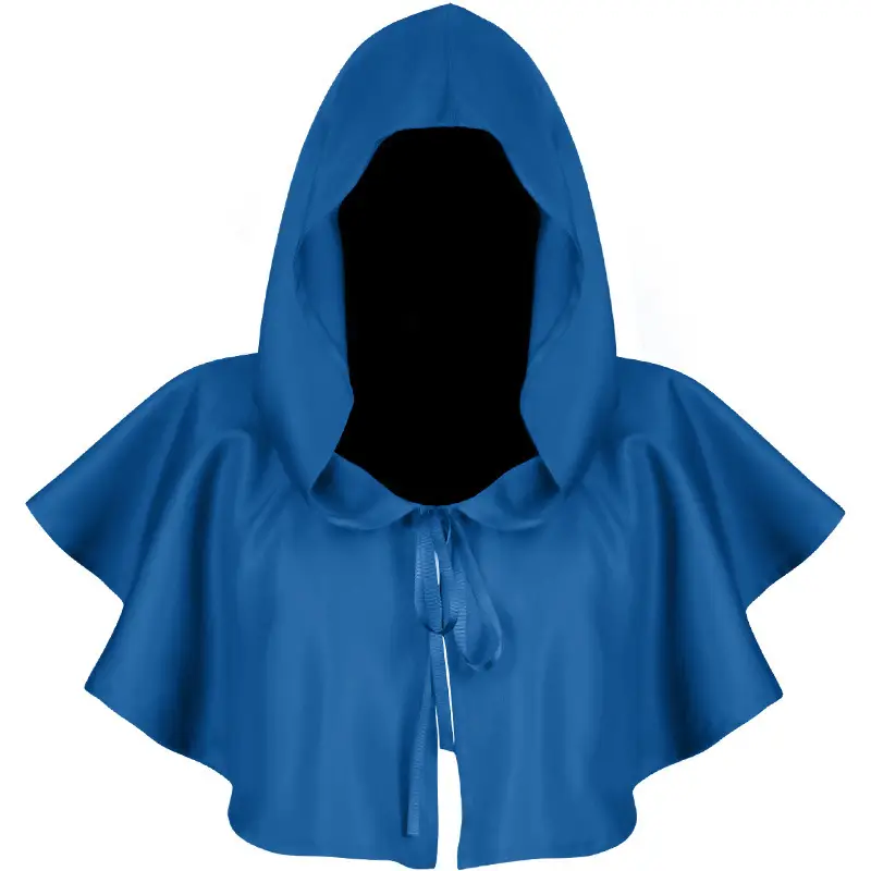 White Medieval Monk Robe with Cross Hooded Design
