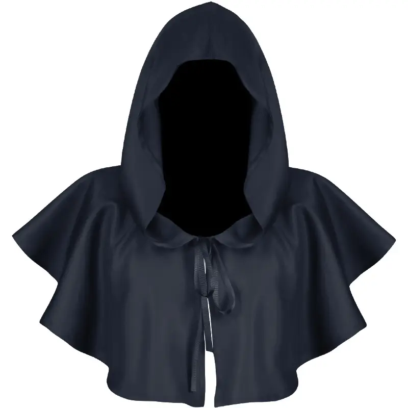 White Medieval Monk Robe with Cross Hooded Design