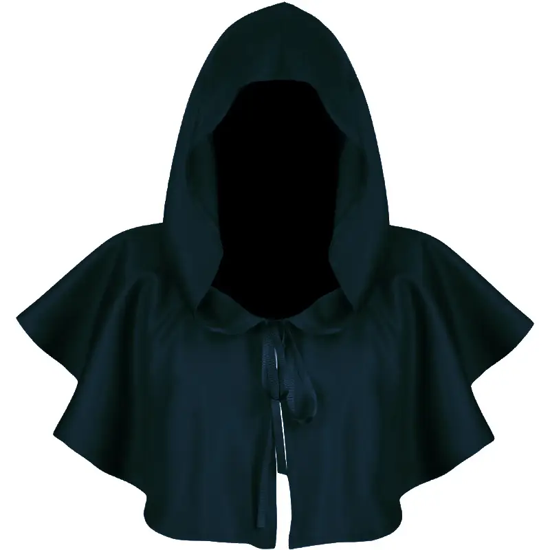 White Medieval Monk Robe with Cross Hooded Design
