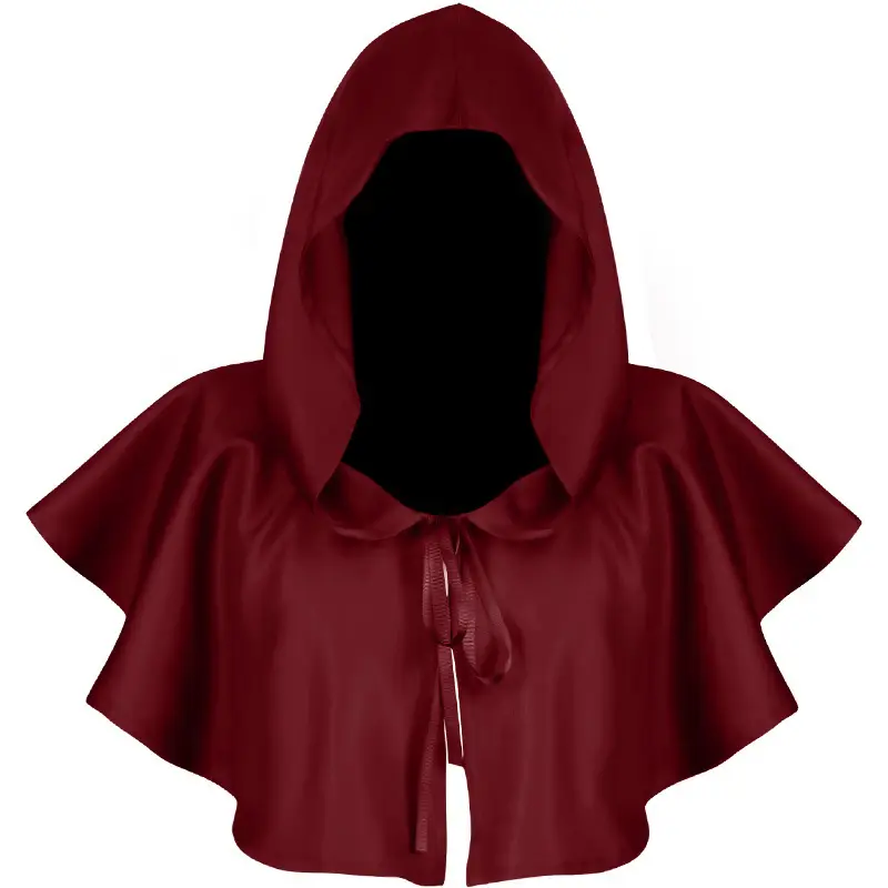 White Medieval Monk Robe with Cross Hooded Design