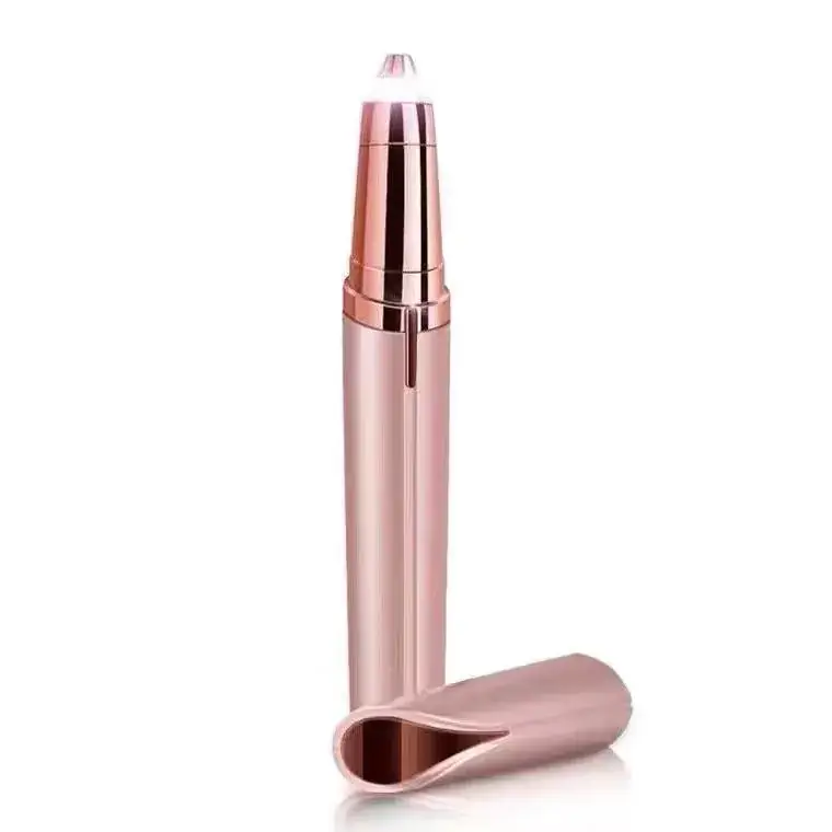 USB Rechargeable Pink Eyebrow Trimmer for Women - Image 3