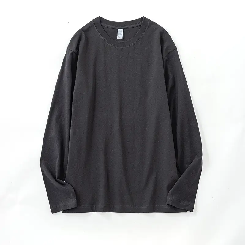 Men Cotton Light Blue Long Sleeve Shirt 250g - Image 11