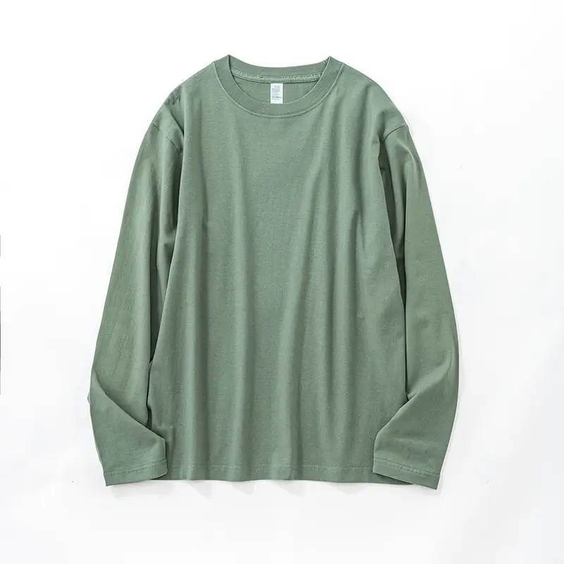 Men Cotton Light Blue Long Sleeve Shirt 250g - Image 15