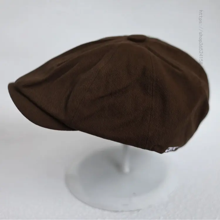 New British Retro Painter Cap Men's Women's Trendy Cap Brown - Image 9