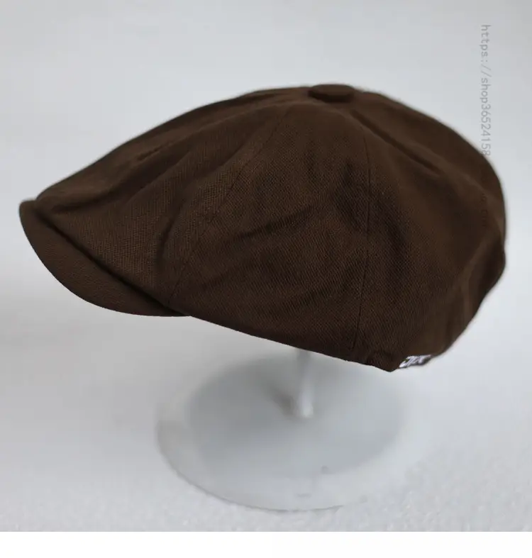 New British Retro Painter Cap Men's Women's Trendy Cap Brown — feature 3