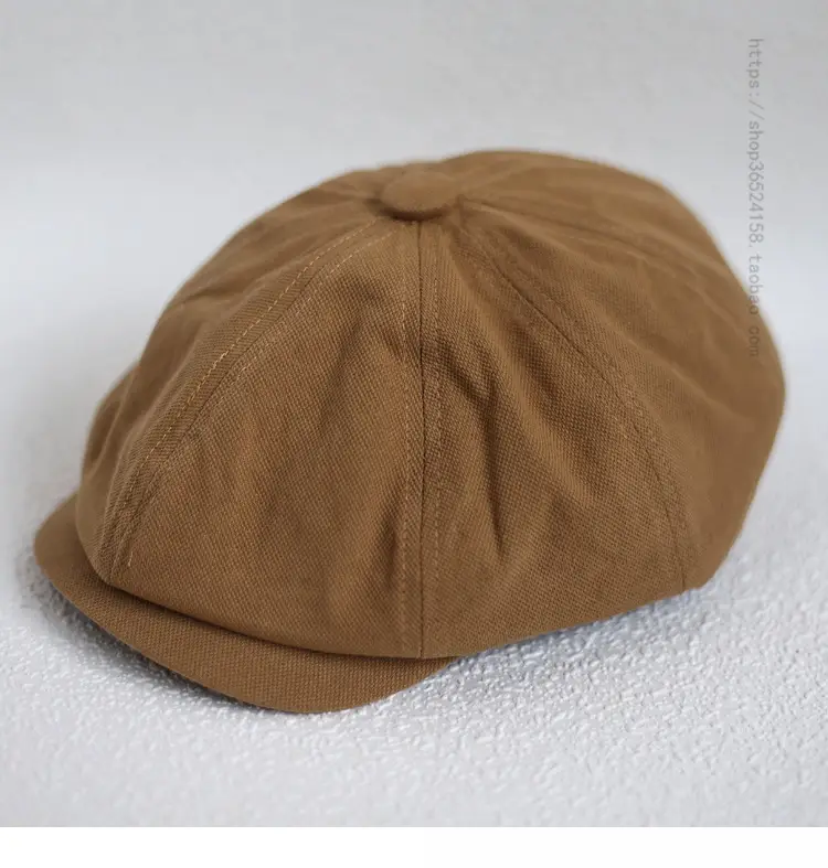 New British Retro Painter Cap Men's Women's Trendy Cap Brown — feature 7