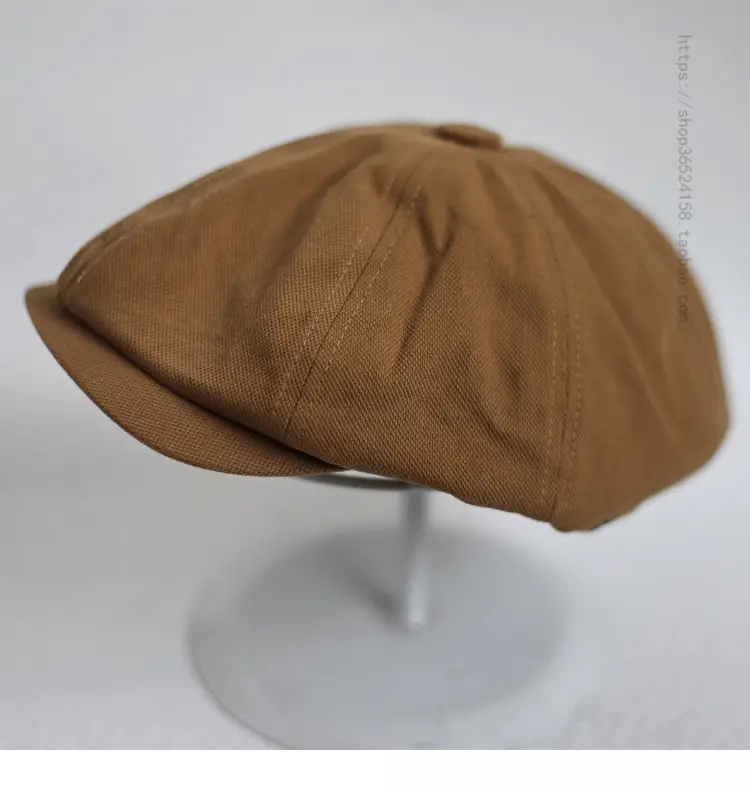 New British Retro Painter Cap Men's Women's Trendy Cap Brown - Image 5