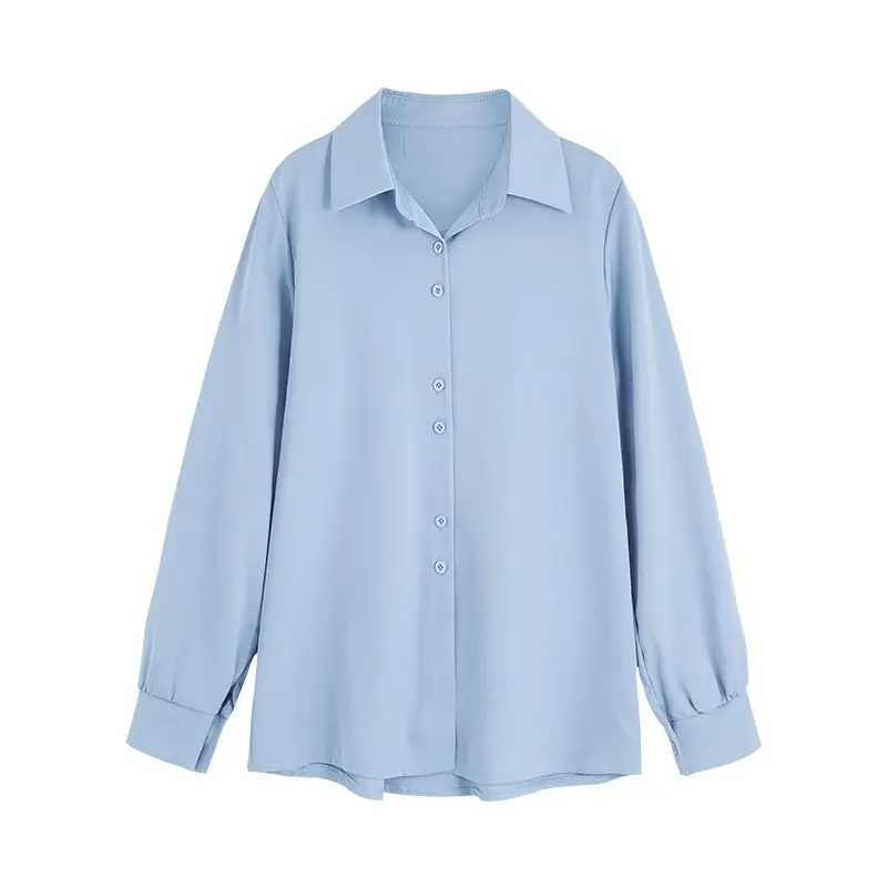 Women's Light Blue Button Down Shirt Early Spring 2026 - Image 8