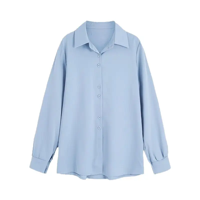 Women's Light Blue Button Down Shirt Early Spring 2026 - Image 9